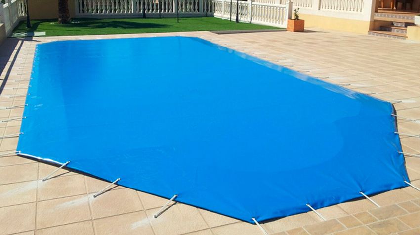 lona de protección solar calefacción de piscina reducción de la evaporación cubierta de piscina redonda 10 Zoll （300x300cm） Cubierta de piscina para piscina diámetro 122 – 450 cm de diámetro 